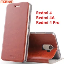 Красный Mi 4A чехол Xiaomi Redmi 4 Pro Чехол Redmi 4 чехол флип чехол MOFI оригинальный Сяо Mi Ми Красный Mi 4 кожа принципиально Капа Coque 5″