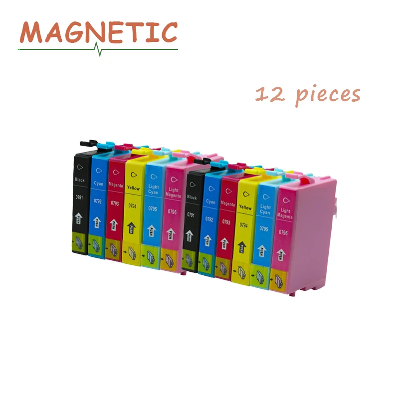 

T0791 12pcs compatible Ink Cartridge For Epson Stylus Photo PX660 P50 PX650 PX700W PX710W PX720WD 1500 1400 1410 Printer inkjet