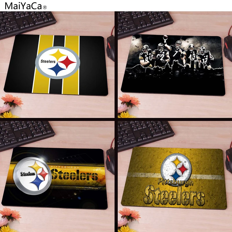 

MaiYaCa Pittsburgh Steelers wallpaper Computer Mouse Pad Mousepads Decorate Your Desk Non-Skid Rubber Pad