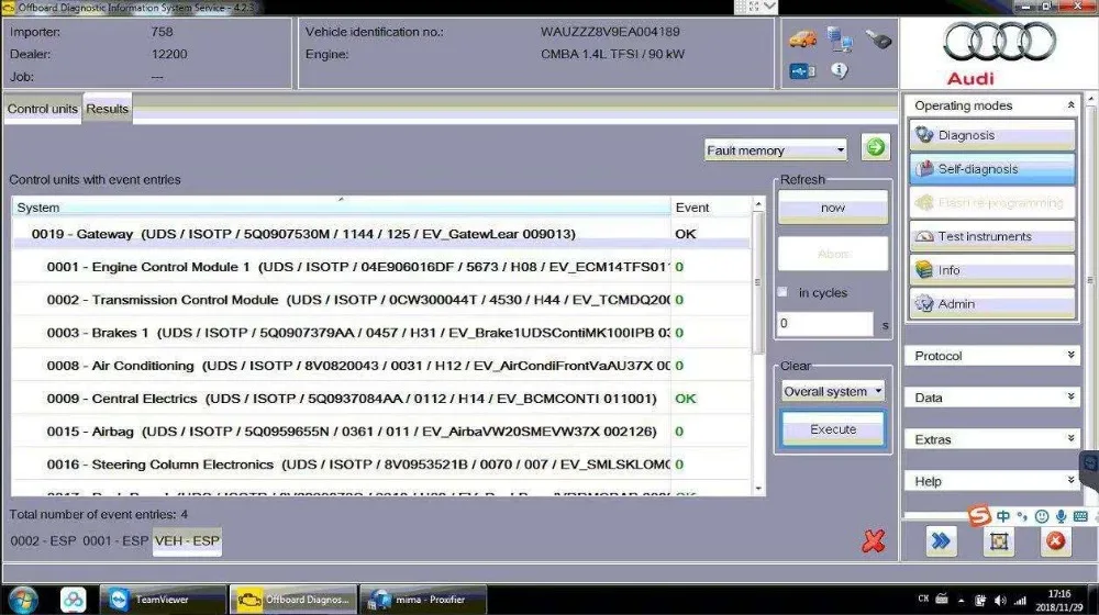 

ODIS Online Coding Account Login one time Service for Audi Software 5.0.6 for VAS Diagnostic Interface VAS5054A 5.0.6 VAS6154