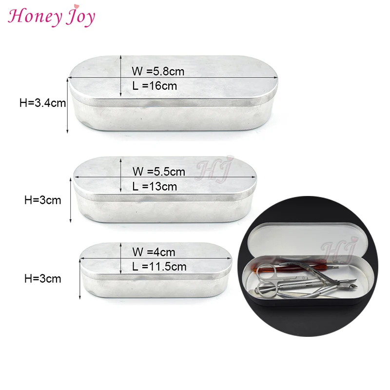 Профессиональный дизайн ногтей инструменты для макияжа стерилизатор алюминиевый лоток дезинфекция педикюр маникюрная коробка для стерилизации оборудования салона красоты