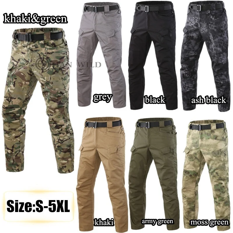 

IX9 City Tactical Cargo Pants Men Combat SWAT Army Military Pants Cotton Multi-pockets Stretch Paintball Airsoft Tactical Pants