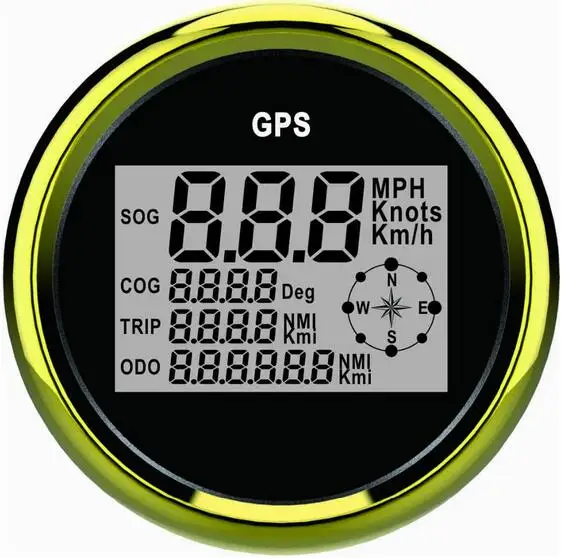 85 мм Цифровой GPS Спидометр Одометр 0-999 узлов 12 В 24 В с подсветкой для Мотоцикл Машина Грузовик Лодка яхты