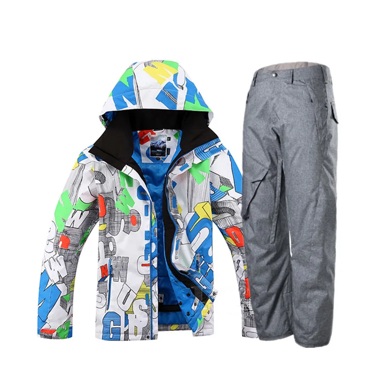 Gsou invierno de los hombres Chaqueta de traje de las mujeres un impermeable esquí y snowboard traje de esquí chaqueta esqui traje Veste ski homme