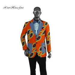 Свадебные Повседневная нарядная Для мужчин печатных блейзер костюмы V шеи Африканский Для мужчин одежда Дашики Базен Riche Анкара Для мужчин