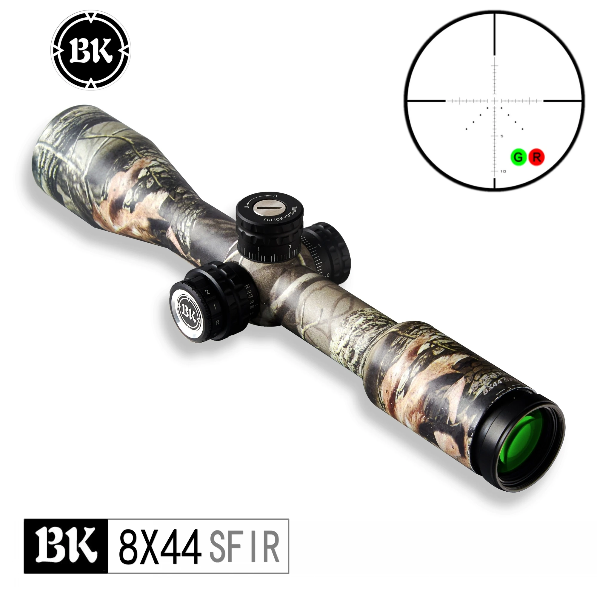 Bobcat King оптика BK 8X44 SFIR камуфляж внешний вид тактический Оптический Прицел Снайперская Охотничья винтовка прицела Воздушный прицел для ружья