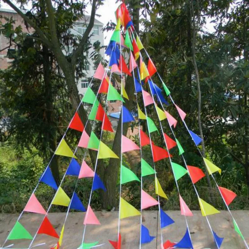 Fabric Hanging Flags Multicolour Banner Birthday Party Festival Fabric Hanging Flags Multicolour Banner Birthday Party Festival Christmas Outdoor Decor Felt Tent Crafts Wall Art In Banners Accessories