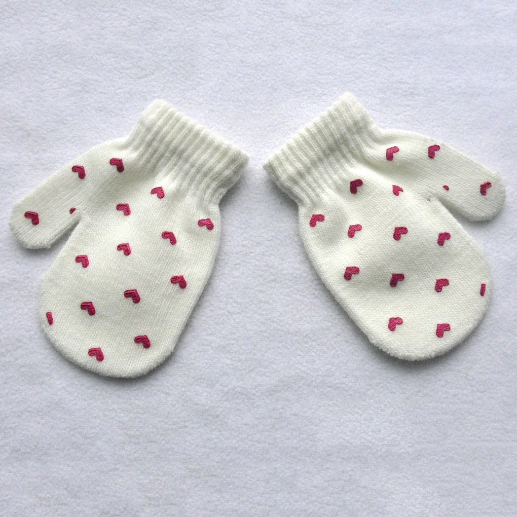 Новинка, 1 пара, носки в форме сердца в Звездном стиле с милым принтом детский акриловый теплые перчатки 1-4 года старые виды зима-осень перчатки