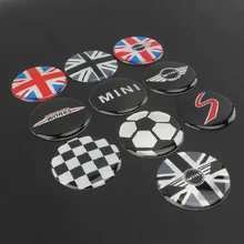 4pcs 52mm Car Logo Emblem Wheel Center Rim Hub Caps Cover Stickers For Mini Cooper R50 R52 R55 R56 R57 R58 R59 R60 Countryman