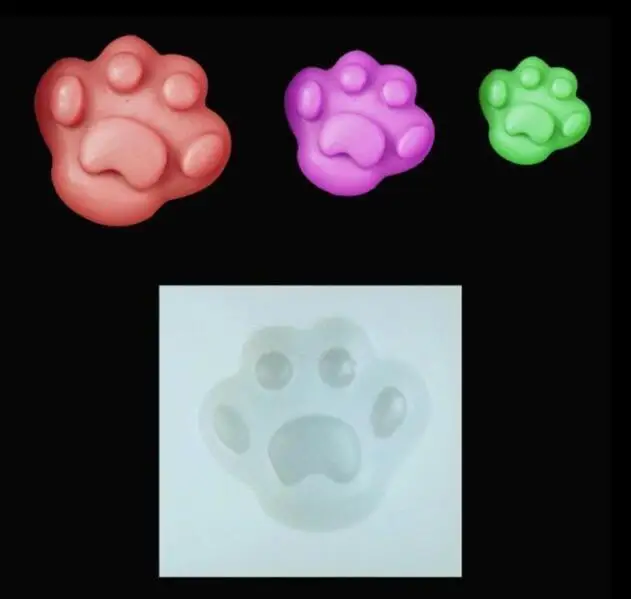 

Cat bear paw charms pendant silicone Mold Resin Silicone Mould for jewelry tools handmade tool Mirror DIY Crystal Epoxy