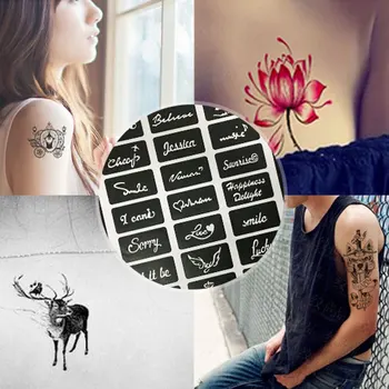 

Flower Butterfly Cartoon Airbrush Tattoo Stencil45pcs ( 15pcs*3) Small Glitter Tattoo Stencils Woman Girl Kids Drawing Template