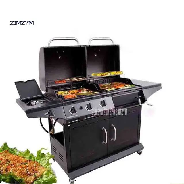 New Bvq8128 Outdoor Villa Courtyard Gas Charcoal Dual Use Barbecue New Bvq8128 Outdoor Villa Courtyard Gas Charcoal Dual Use Barbecue Grill Household Commercial 10 20 People In Bbq Grills From Home Garden