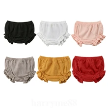 Детские шорты для маленьких мальчиков и девочек, трусики-шаровары, однотонные милые