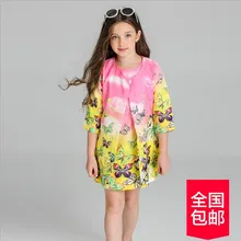 2017 nouveau la automne l’enfant Coréenne filles dress costume enfants papillon manches Jacquard Dress Manteau costumes de mode pour les filles
