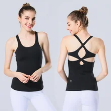 Кривая с нагрудной подкладкой без рукавов с одним плечевым ремнем женские топы Спортивные Фитнес Бег Тонкий Йога рубашка жилет