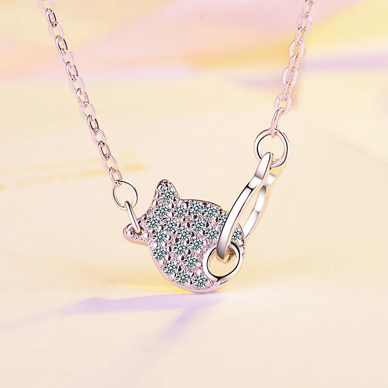trendy cubic zirconia fish necklace (3)