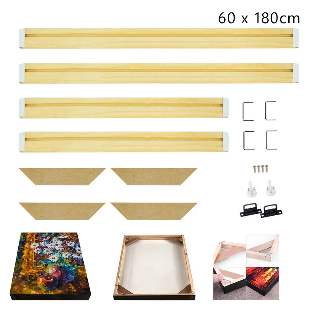 

Pine wood Canvas Painting Paintings Poster Maps Home Bar Posters Wall Decor Gift Wood Alloy Frame