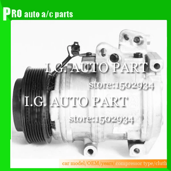 

AC COMPRESSOR FOR KIA SORENTO I 2.5 2004 2005 2006 97701-3E050 16250-23500 977013E050 1625023500 4K501-0129