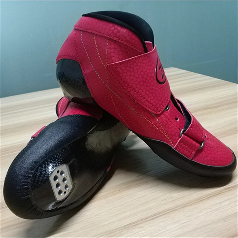 

[Carbon Fiber Speed Skates Boot] 2-Layers Carbon Fibre Inline Speed Skate Shoes Roller Skating 30-45 Max Foot Length 27.5cm