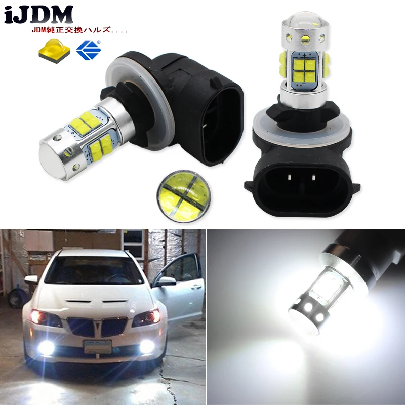 IJDM Чрезвычайно яркий белый 881 H27 светодиодный светильник s для автомобилей Противотуманные фары или светильник для вождения Замена обновления, H27W/2 H27W2 светодиодный
