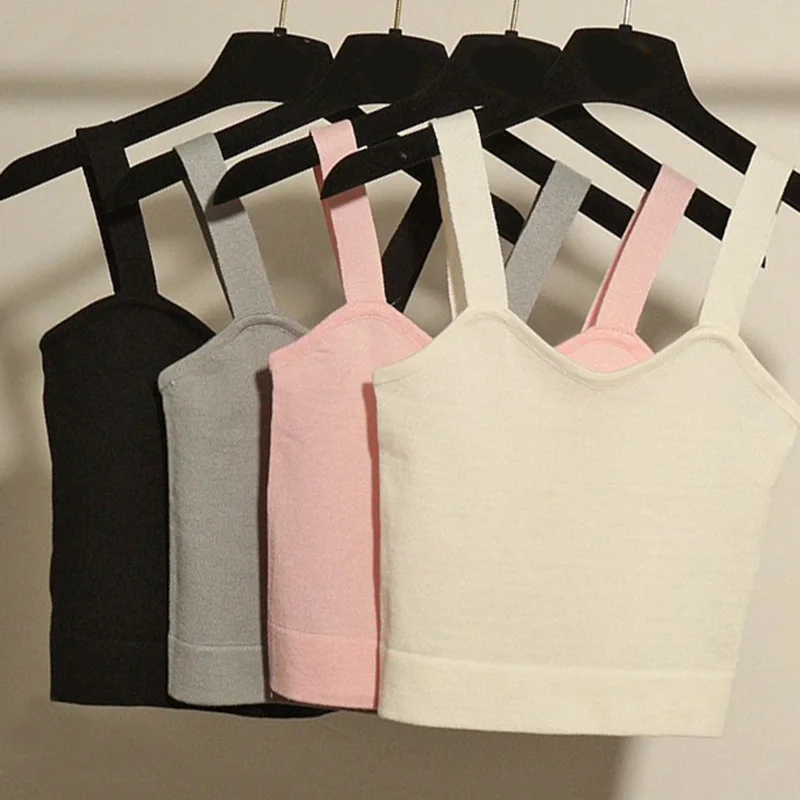 

Women Knitted Solid Camis Tops Summer Ladies Soft V-Neck Bare Midriff Tops Sexy Women Club Camisole Tops