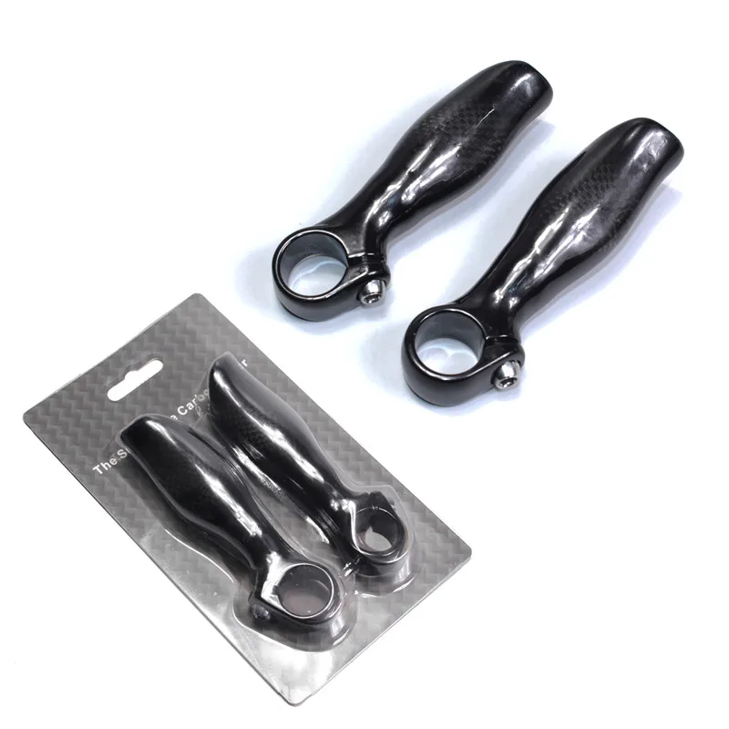No Logo 3K Carbon MTB Bike Auxiliary Handlebar Horn Ultralight 125g Bicycle Bar End Mountain Bike Parts (4)