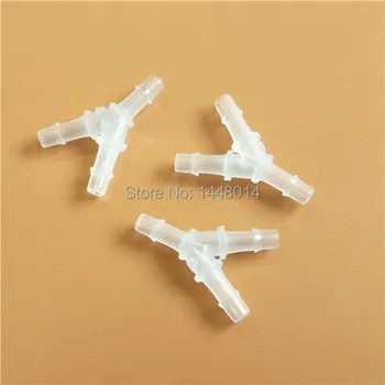 

100pcs wholesale solvent inkjet ink pipe connectors Plastic three way Y shape ink tube 2*3mm connector