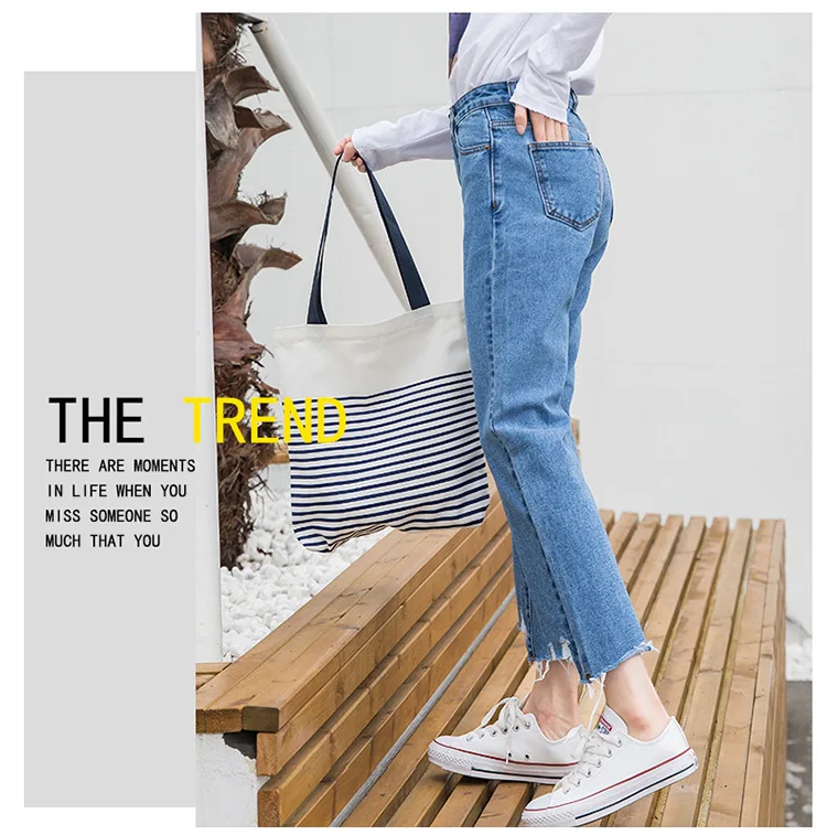 2018 Spring Summer Women Straight Jeans 