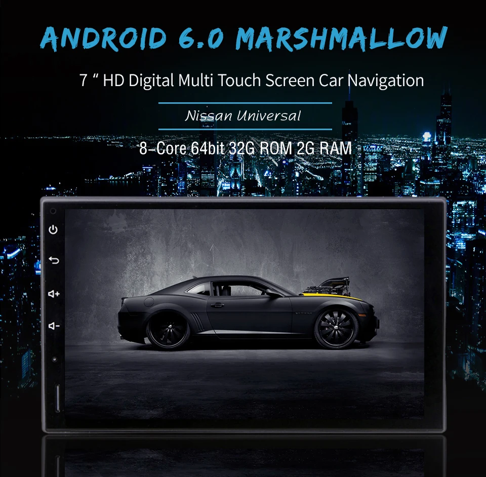 Sale Dasaita 7" Android 6.0 Car GPS Player for Nissan Universal with Octa Core 2GB Ram Auto Radio Multimedia GPS NAVI 4G LTE 7