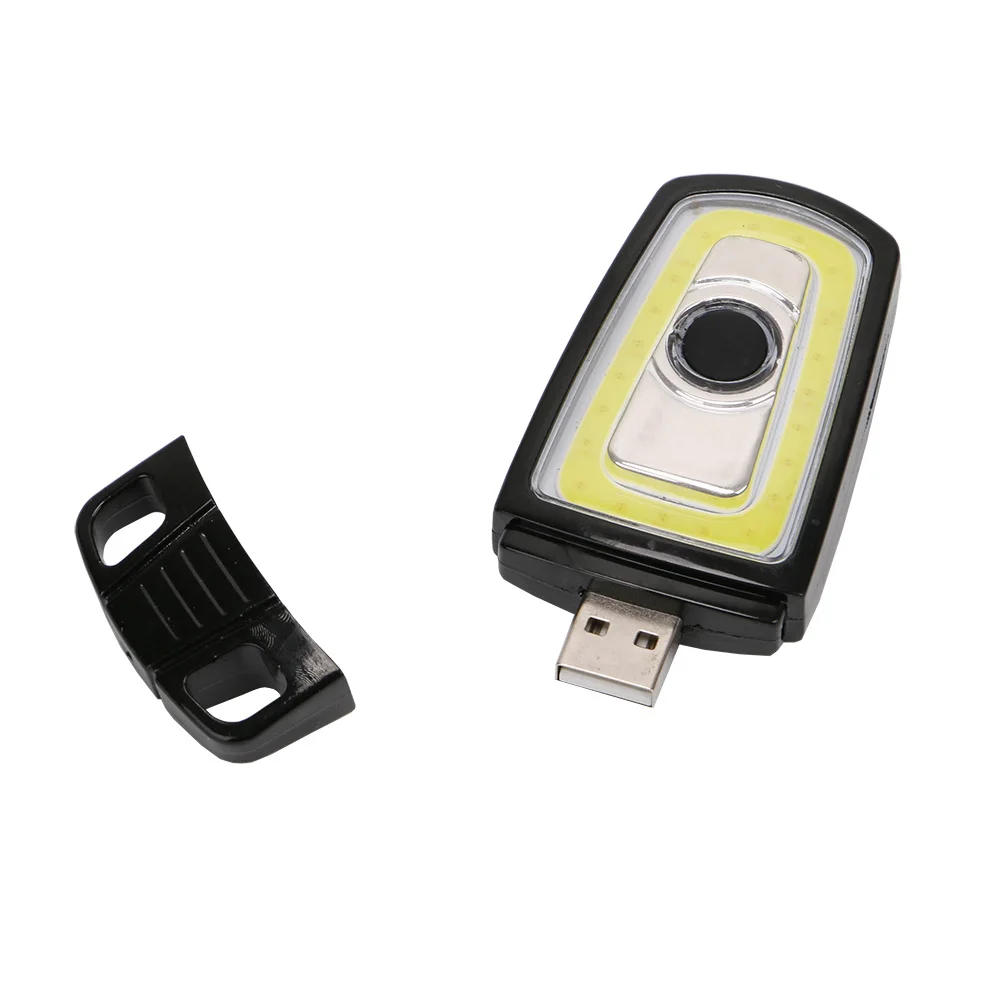 COB Автомобильный ключ карманный флэш-светильник Mini USB аварийный Предупреждение ющий светодиодный фонарик легкие Брелки Открытый портативный гаджет для кемпинга