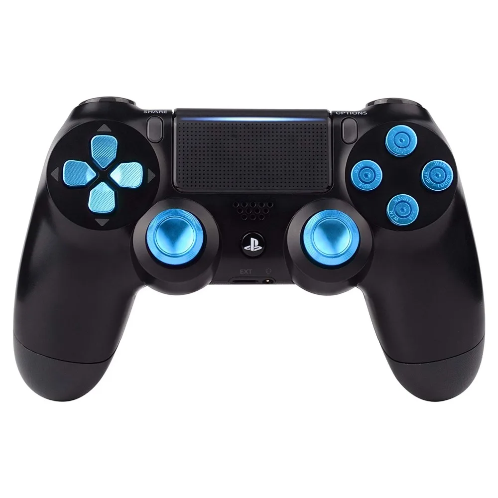 Алюминиевые пулевидные кнопки и пулевые D pad сменные комплекты для PlayStation 4/DualShock
