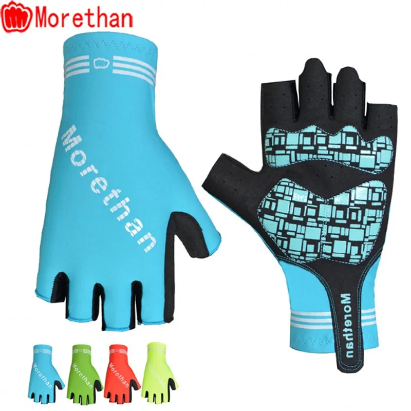 

Morethan pro Road Bike Cycling Glove Men Sports Half Finger Anti Slip Gel Pad Lengthen Microfiber Elastic MTB aero Bicycle glove