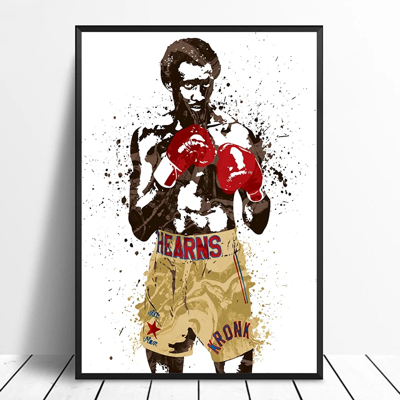 Thomas Hitman Hearns боксерская звезда спортивный Холст плакат настенный художественный