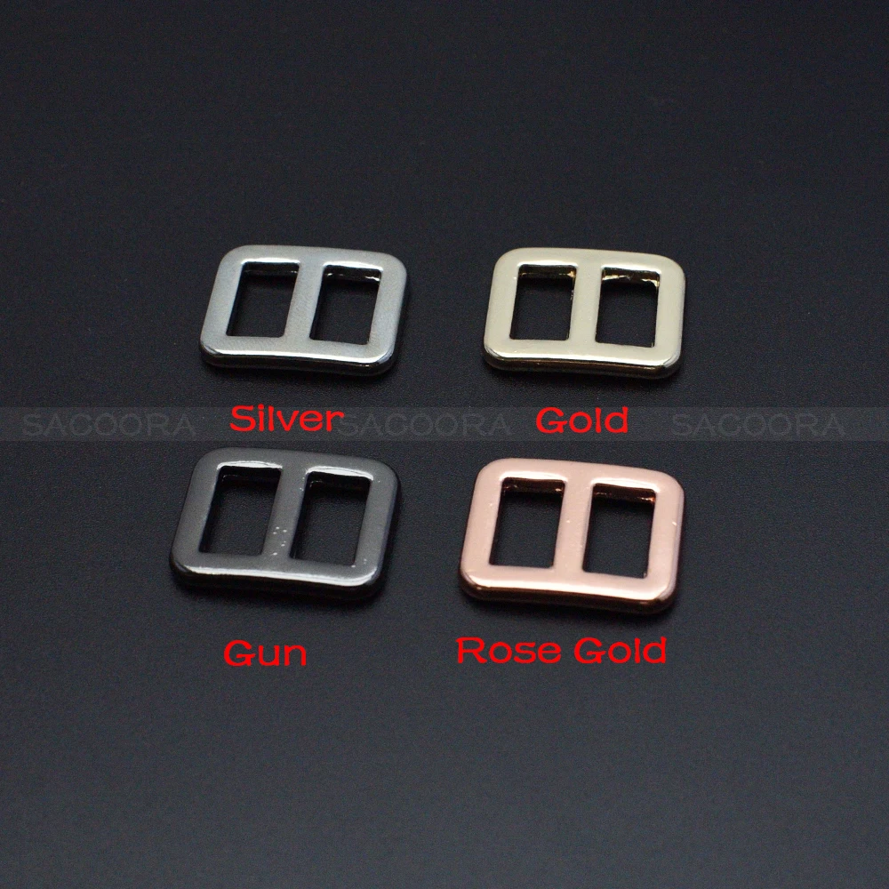 

1pcs 3/8" Metal Mix Colors Curve Tri-Glide Slider Adjustable Buckle Belt Buckle for Bags Webbing 10mm