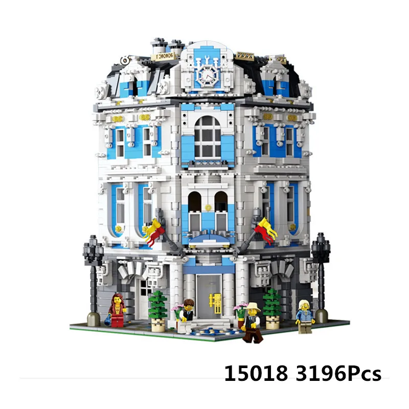

LEPIN 15018 3196pcs MOC Creator City Series The Sunshine Hotel Model Building Kits Brick Toy Christmas Gifts Toys for Children