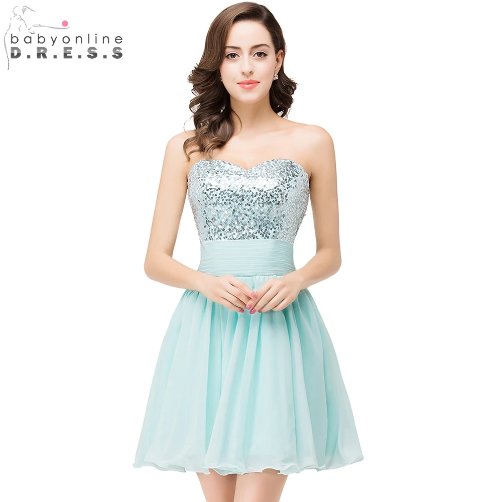 Wedding Silver Cocktail Dress popular silver cocktail dresses buy cheap real picture sequined a line 2017 mint green sweetheart short homecoming party dress