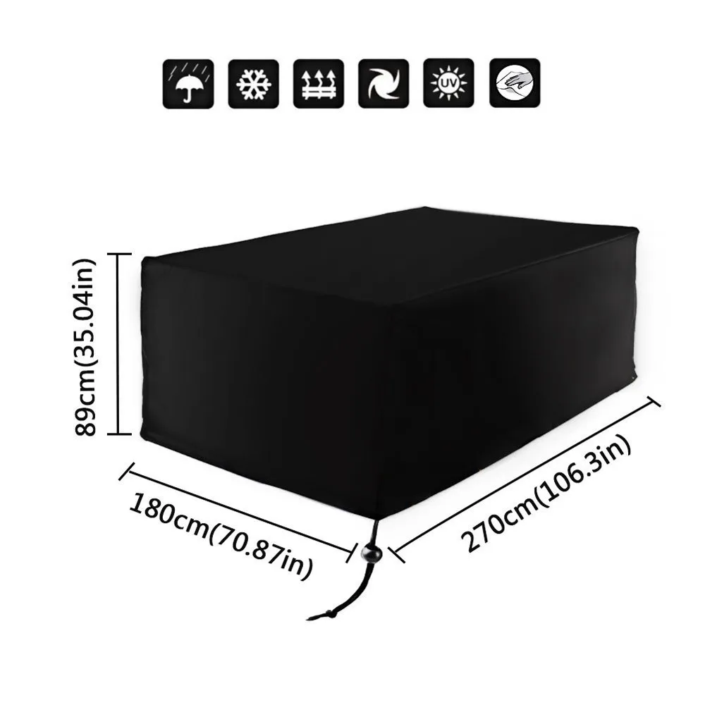 

Extra Large BBQ Cover For Rattan Garden Furniture Oxford 210D Heavy Duty Waterproof Rain Snow Barbeque Grill Protector #5S10
