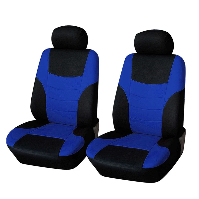 6 цветов, чехлы для автомобильных сидений, набор из полиэфирной ткани, универсальные, подходят для большинства автомобилей, чехлы для передних и задних сидений автомобиля