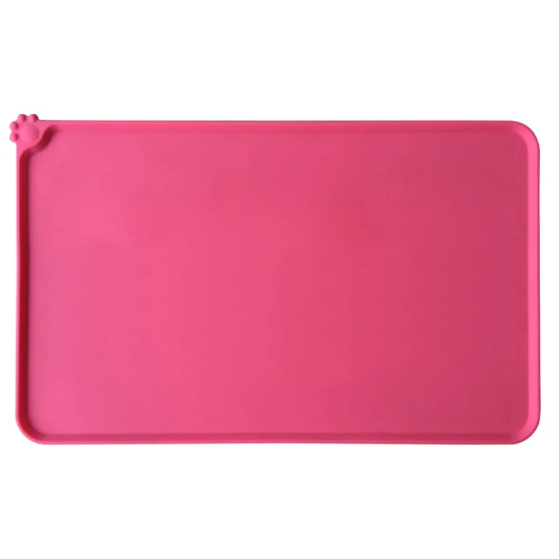 Wipe Clean Pet Supplies Pet Dog Puppy Cat Feeding Mat Pad Cute Silicone Bed Dish Bowl Food Water Feed Placemat 6 color 