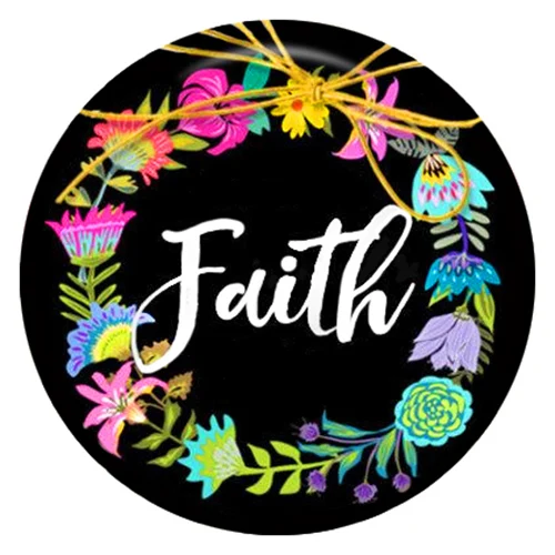 2018 новейшие Подвески Faith Blessed 18 мм Стеклянная кнопка защелка для браслет с