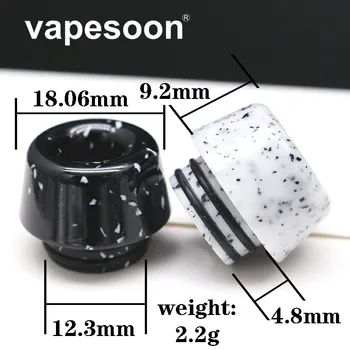 

Authentic VapeSoon 810 Marble Black and White Mushrooms Style Drip Tip For TFV8 BIG BABY X-BABY TFV12 Prince Atomizer