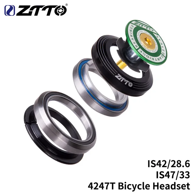 ZTTOBike рулевая колонка подшипник гарнитура 42 мм 47 мм 11/"-1 1/4" 1,25 inch33mmtконическая трубка вилка IS42IS47Integrated угловой контакт