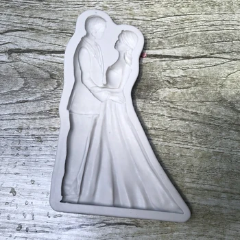 

Romantic Bride and Groom Wedding Silicone Mold Fondant Mold Cake Decorating Tools Chocolate Gumpaste Mould Tools Decorations