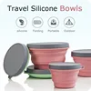 Vanzlife portable travel silicone folding bowl multi-function anti-fall outdoor retractable picnic bowl lunch box ► Photo 1/6