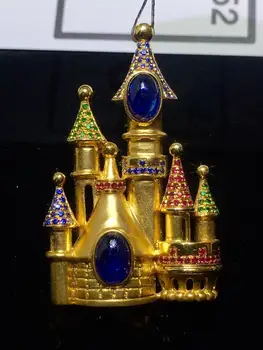 

Fine Jewelry 18 K Gold AU750 Natural 100% nature Blue Sapphire 2.1ct Gold Diamond Pendant Gemstone Necklaces for Women