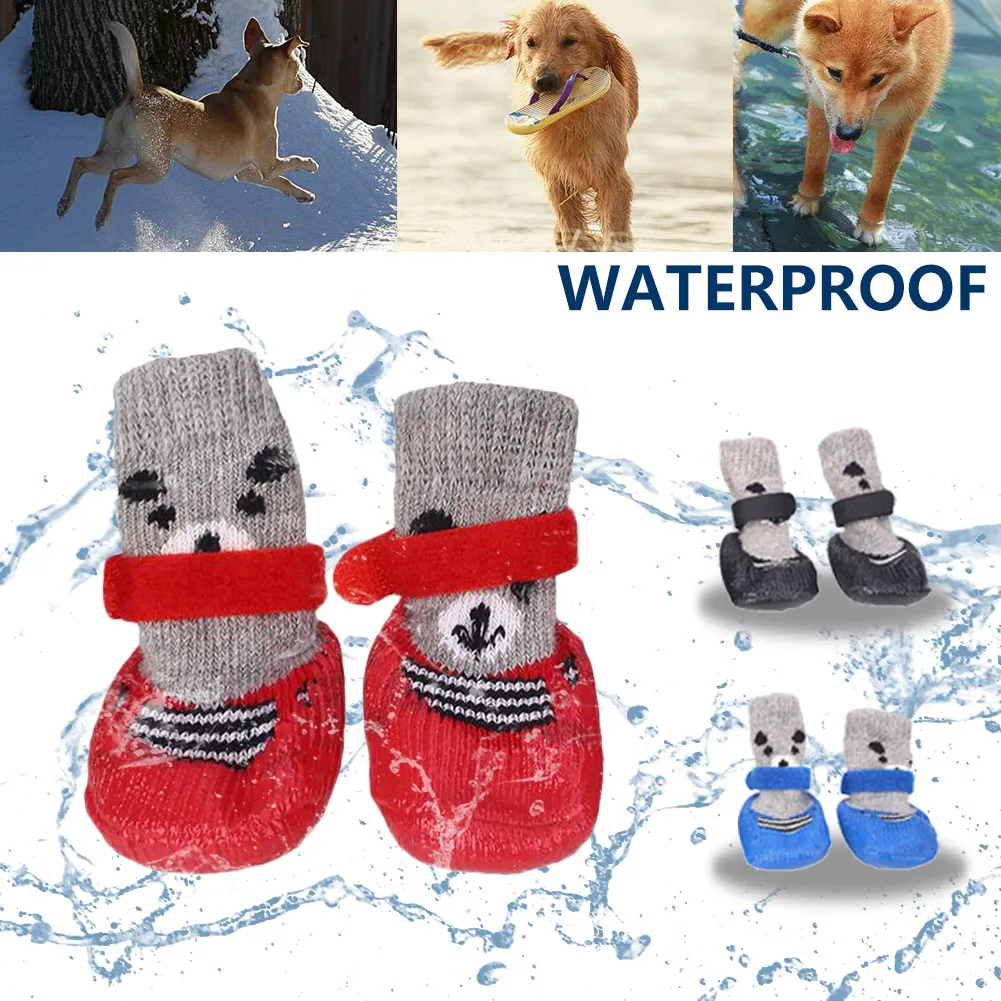 

Dog Stockings Pet Socks Practical 4pcs S/M/L Pet Waterproof Socks Accessories Clothes Decor Part Pet Supplies Drop shipping