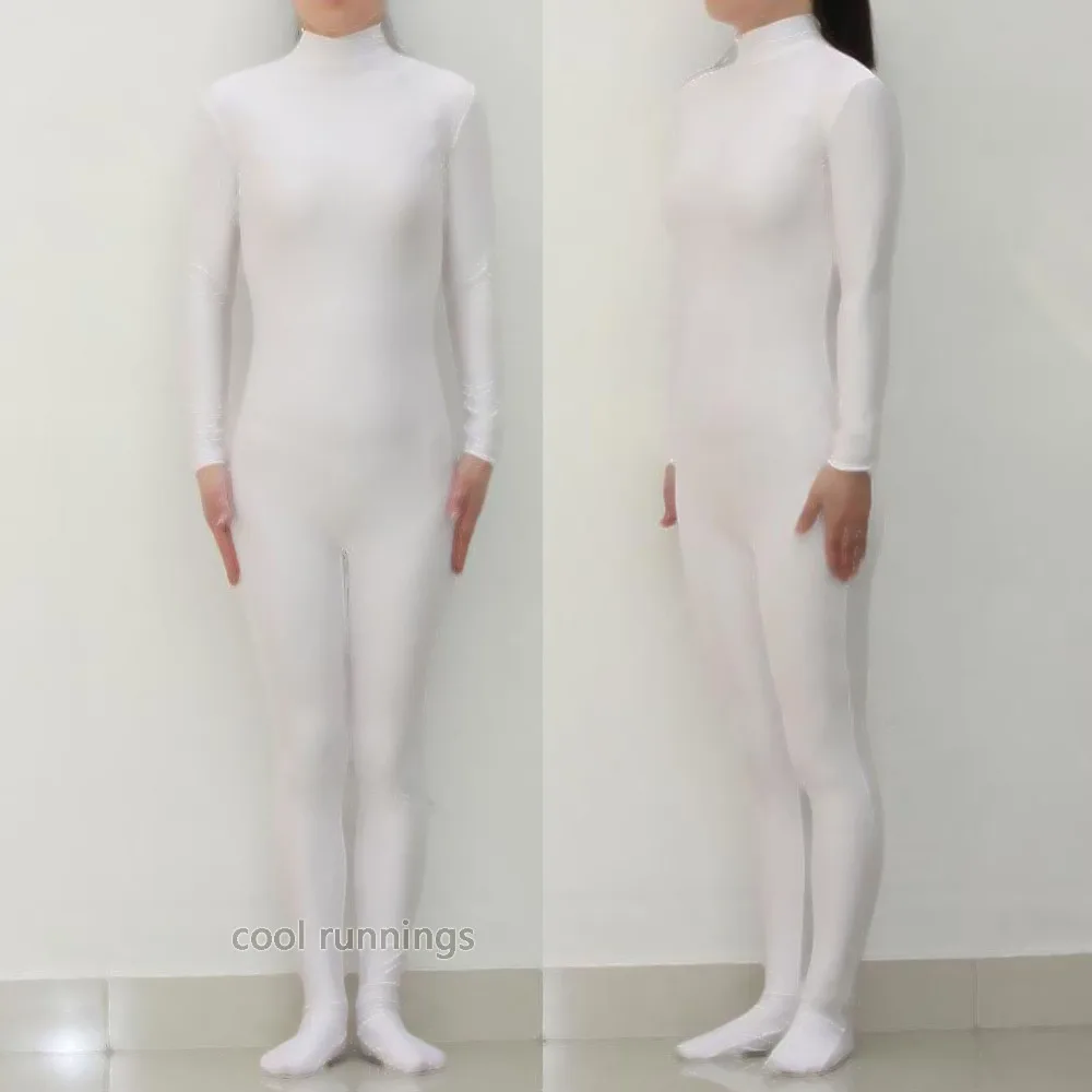 white spandex bodysuit