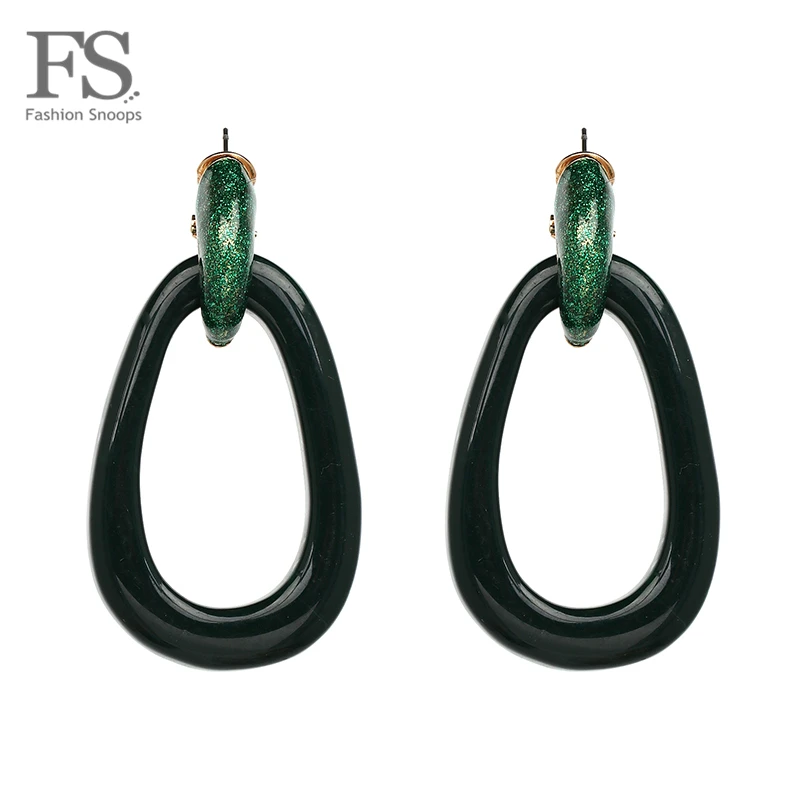 

NEW High Quality Dangle Earrings Big Resin Drop Earrings For Women 2 Colors Fashion Statement Jewelry For Gifts