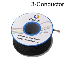 3C-bLACK-6M-UL 2547 28/26/24 AWG Multi-core control cable copper wire shielded audio cable headphone cable signal line