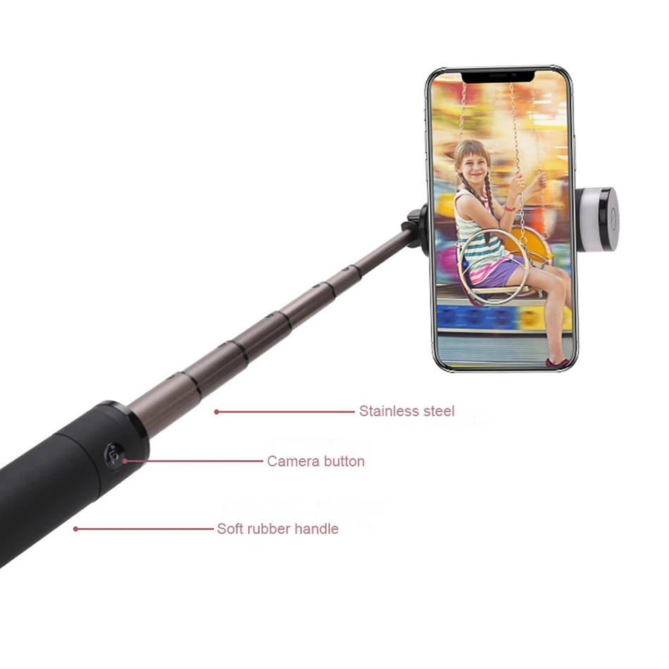 CASEIER 3 в 1, Беспроводная Bluetooth селфи-палка, штатив, монопод для универсальной селфи-палки, светодиодный светильник-вспышка для iPhone, huawei